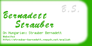 bernadett strauber business card